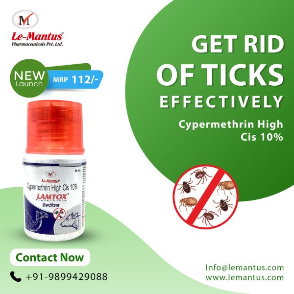 Cypermethrin high Cis 10% for Ticks